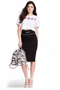  Guess Kamuflaj Siyah-Desenli Kadın Sırt Çantası CM775133