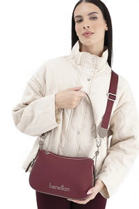 Benetton  Bordo-Taş Kadın Çapraz Askılı Çanta BNT1699