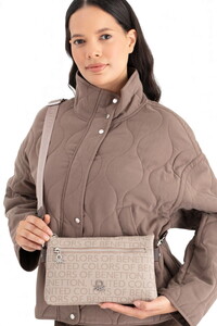 Benetton Monogram Taş-Kahve Kadın Çapraz Askılı Çanta BNT1664