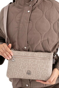  Benetton Monogram Taş-Kahve Kadın Çapraz Askılı Çanta BNT1664