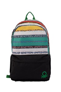 Benetton  Siyah/Renkli Unisex Sırt Çantası BEN76131