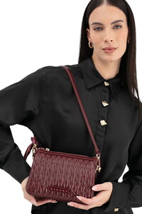 Sisley Logo Detaylı Bordo Kadın Çapraz Askılı Çanta SLY276