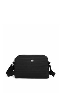 Smart Bags Krinkıl Siyah Kumaş Kadın Çapraz Askılı Çanta SMB3002