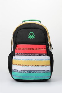  Benetton  Siyah/Renkli Unisex Sırt Çantası BEN76129