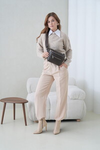  Bilik Deri Premium Kahve-Rölax Kadın Bel Çantası ÖN04 2054