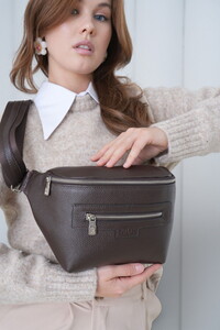  Bilik Deri Premium Kahve-Rölax Kadın Bel Çantası ÖN04 2054