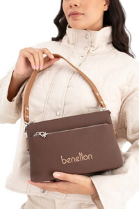  Benetton  Kahve-Camel Kadın Çapraz Askılı Çanta BNT1667