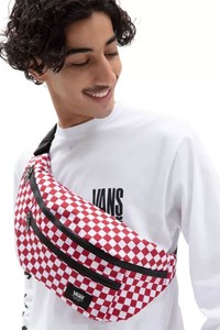  Vans  Beyaz Ekose/Kırmızı Unisex Body Bag VN0A2ZXX