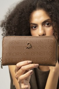 Benetton Gofraj Kahve Kadın Portföy & Clutch Çanta BNT841