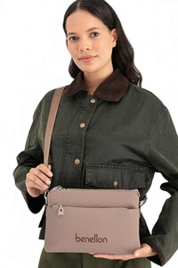 Benetton  Vizon-Kahve Kadın Çapraz Askılı Çanta BNT1667