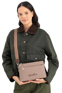  Benetton  Vizon-Kahve Kadın Çapraz Askılı Çanta BNT1667