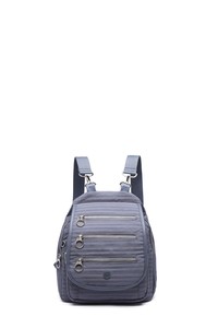Smart Bags Krinkıl Koyu Gri Kumaş Kadın Sırt Çantası SMB1169