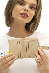  Benetton Monogram Bej Kadın Portföy & Clutch Çanta BNT1309