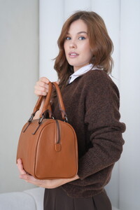  Bilik Deri Logo Detaylı Taba Kadın El Çantası BLM 1144