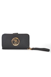 U.S. Polo Assn.  Siyah Kadın Portföy & Clutch Çanta USC24457