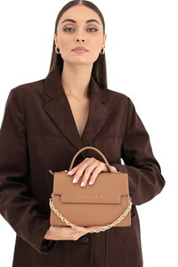 Sisley Logo Detaylı Camel Kadın El Çantası SLY237