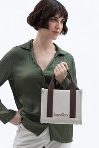  Benetton  Bej-Kahve Kadın El Çantası BNT1620