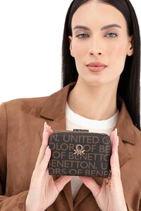 Benetton Monogram Kahve-Taba Kadın Portföy & Clutch Çanta BNT1659