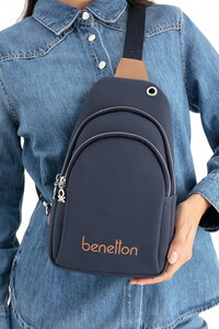 Benetton  Lacivert-Camel Kadın Body Bag BNT1652
