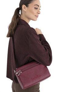  Benetton Soft Line Bordo Kadın Çapraz Askılı Çanta BNT1692