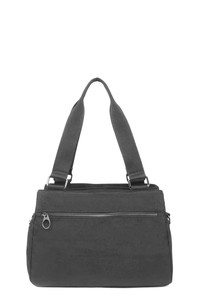  Smart Bags Krinkıl Siyah Metalik Kumaş Kadın Omuz Çantası SMBMT1125
