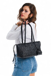  U.S. Polo Assn. Logo Detaylı Siyah Kadın Omuz Çantası US25513