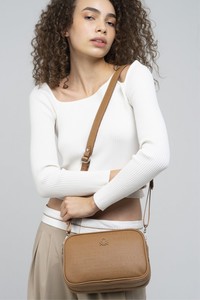 Benetton Gofraj Camel Kadın Çapraz Askılı Çanta BNT863