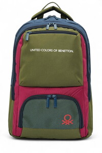 Benetton  Lacivert-Yeşil Unisex Okul Sırt Çantası 20899