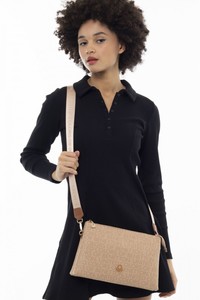 Benetton Monogram Açık Camel Kadın Çapraz Askılı Çanta BNT968