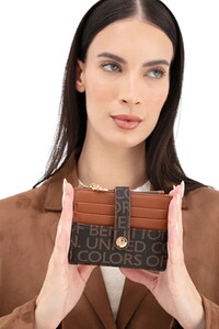 Benetton Monogram Kahve-Taba Kadın Portföy & Clutch Çanta BNT1660