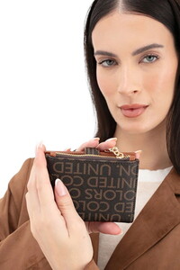  Benetton Monogram Kahve-Taba Kadın Portföy & Clutch Çanta BNT1660