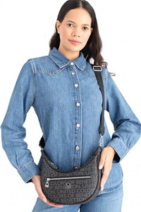Benetton Monogram Siyah Kadın Omuz Çantası BNT1685