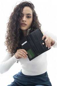 Benetton Soft Line Siyah Kadın Cüzdan BNT545