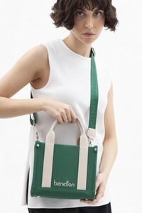 Benetton  Yeşil-Bej Kadın El Çantası BNT1620