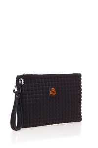  Bilik Deri  Siyah Kumaş Kadın Portföy & Clutch Çanta MELİS