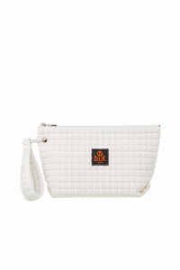 Bilik Deri Scuba Beyaz Kadın Portföy & Clutch Çanta YELİZ