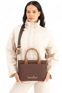  Benetton  Kahve-Camel Kadın El Çantası BNT1649