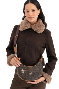 Benetton Monogram Kahve-Taba Kadın Omuz Çantası BNT1685