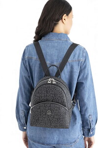  Benetton Monogram Siyah Kadın Sırt Çantası BNT1698