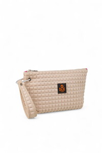  Bilik Deri Scuba Bej Kadın Portföy & Clutch Çanta YELİZ