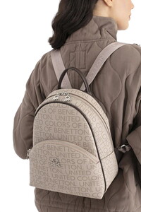  Benetton Monogram Taş-Kahve Kadın Sırt Çantası BNT1698