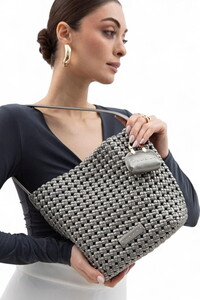  Sisley  Platin Kadın Omuz Çantası SLY222