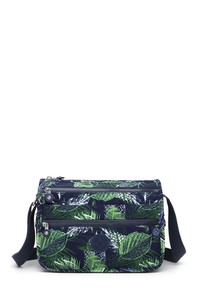 Smart Bags Krinkıl Lacivert/Yeşil Kadın Çapraz Askılı Çanta SMB1128
