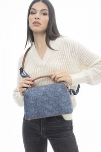 Benetton Monogram Kot/Lacivert Kadın El Çantası BNT1116