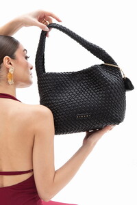 Sisley  Siyah Kadın Omuz Çantası SLY220