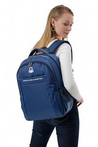  Benetton  Lacivert Unisex Okul Sırt Çantası 20968