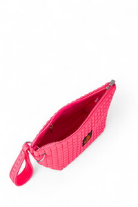  Bilik Deri Scuba Pembe Kadın Portföy & Clutch Çanta YELİZ