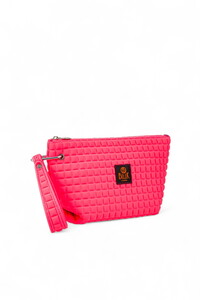  Bilik Deri Scuba Pembe Kadın Portföy & Clutch Çanta YELİZ