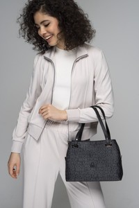 Benetton Monogram Siyah Kadın Omuz Çantası BNT782