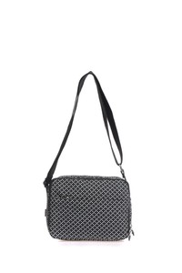  Smart Bags Krinkıl Siyah/Beyaz Kumaş Kadın Çapraz Askılı Çanta SMB1172
